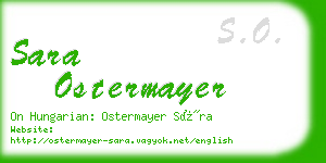 sara ostermayer business card